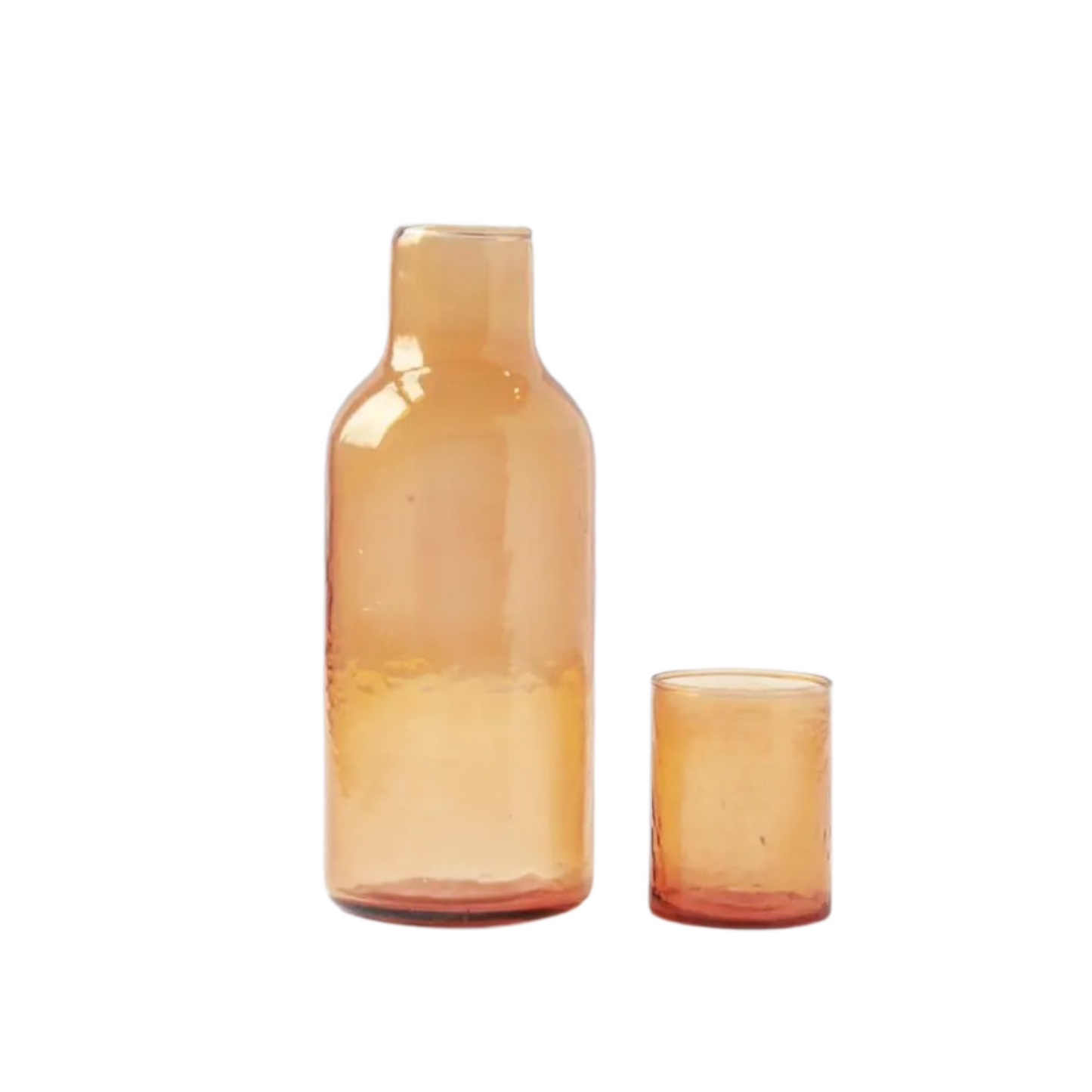 Handblown Hammered Glass Carafe