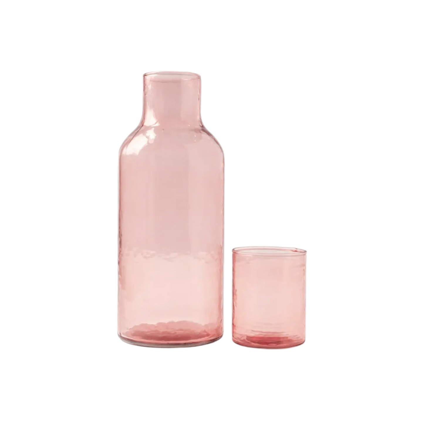 Handblown Hammered Glass Carafe