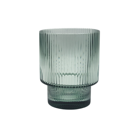 Vikko - Decor, Malibu, Ribbed Highball Glass, Amber, 10 oz