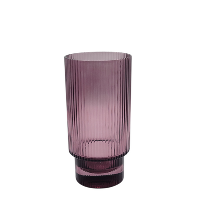 Vikko Decor - Malibu, Ribbed Glass 15 oz