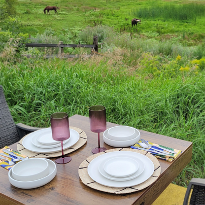 Vikko - Decor, Malibu, Ribbed Wine Glass, 17 oz