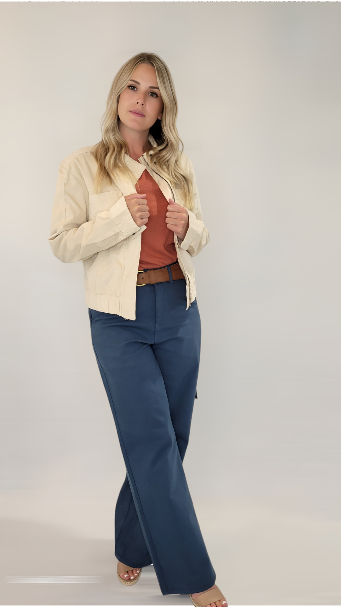 Women's Modern Corduroy Bomber Jacket