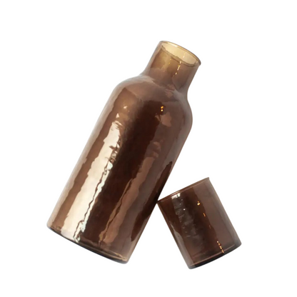 Handblown Hammered Glass Carafe