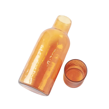 Handblown Hammered Glass Carafe