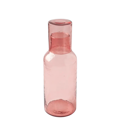 Handblown Hammered Glass Carafe