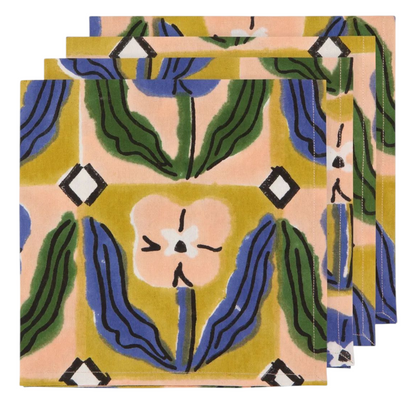 Teppi Block Print Napkins Set of 4