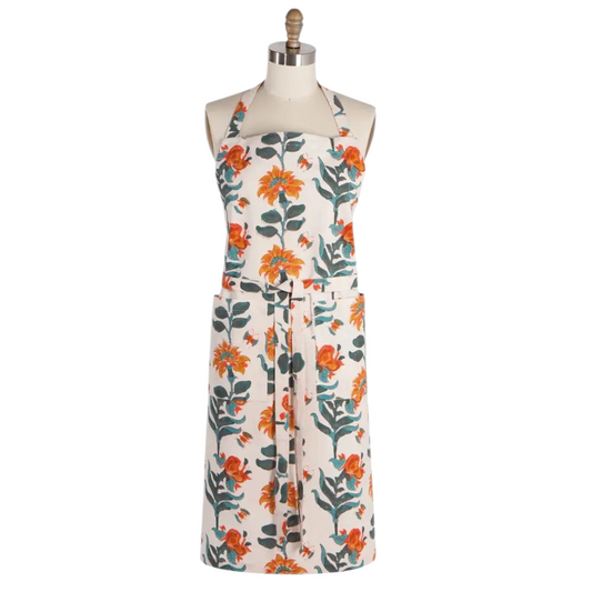 Marigold Block Print Apron